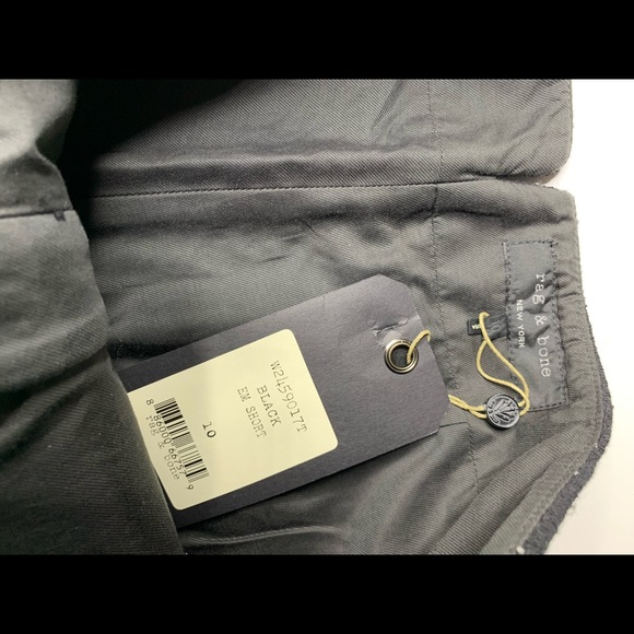 Rag and Bone NEW tweed speckled black shorts sz 10 - Picture 5 of 8